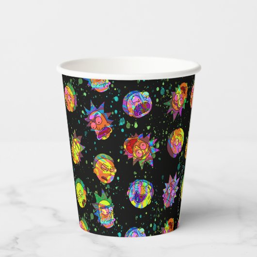 Gobelets En Papier RICK ET MORTY™ | Motif psychédélique (Verso)