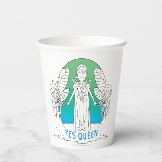 Gobelets En Papier RICK ET MORTY™ | Oui Reine (Verso)