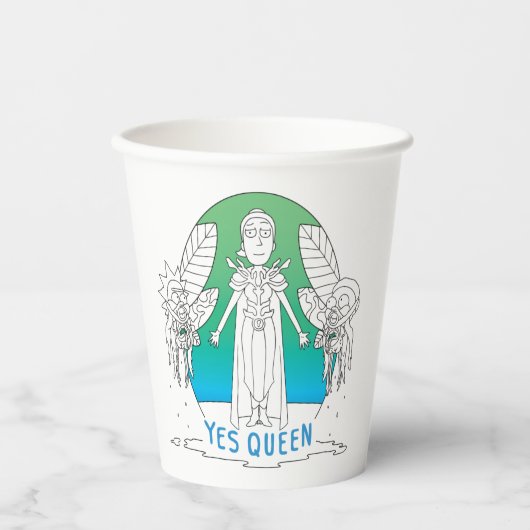 Gobelets En Papier RICK ET MORTY™ | Oui Reine (Recto)