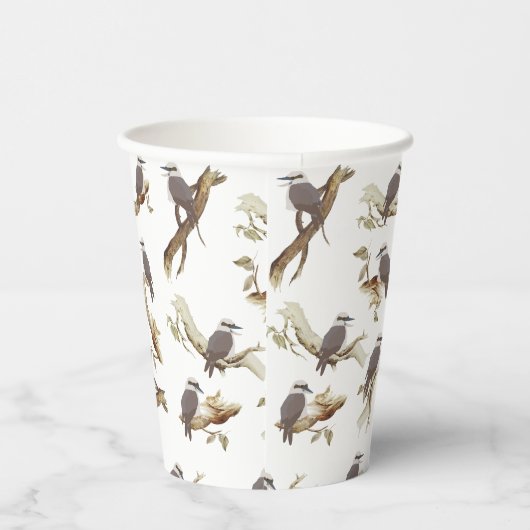 Gobelets En Papier Rire Kookaburra Eucalyptus d'oiseaux australiens (Droite)