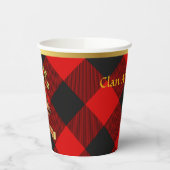 Gobelets En Papier Rob Roy MacGregor Noël Tartan personnalisé (Gauche)