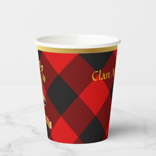 Gobelets En Papier Rob Roy MacGregor Noël Tartan personnalisé (Gauche)