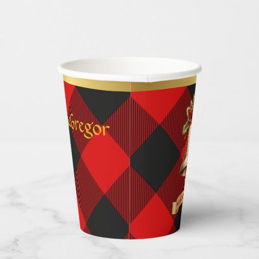 Gobelets En Papier Rob Roy MacGregor Noël Tartan personnalisé (Droite)