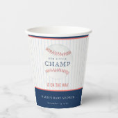 Gobelets En Papier Robe Cute Notre Baby shower De Baseball Little Cha (Recto)