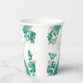 Gobelets En Papier Robe douce 16 Napkins Papillon émeraude verte (Droite)