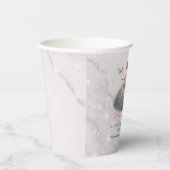 Gobelets En Papier Robe princesse en argent rose Fête d'anniversaire  (Droite)