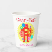 Gobelets En Papier Robot d'engrenage (Verso)