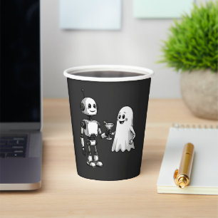 Gobelets En Papier Robot Shake Fantôme Éffrayant Halloween rébotique