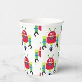 Gobelets En Papier Robots colorés fête d'anniversaire (Droite)