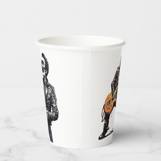 Gobelets En Papier Rock and Roll Skeletons Anniversaire (Droite)