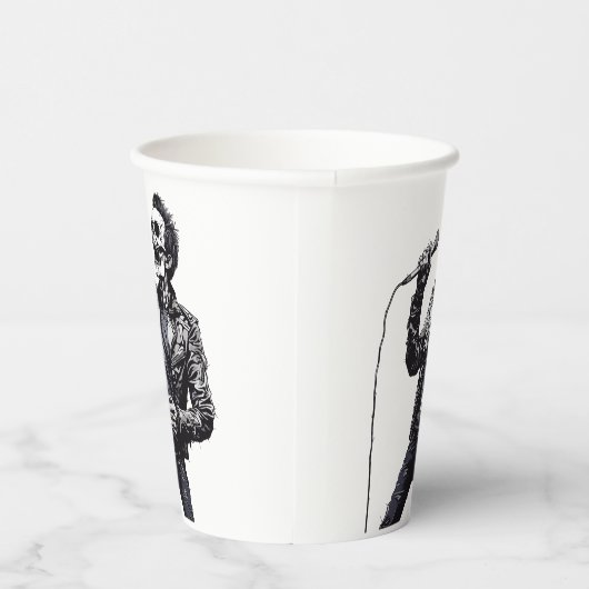 Gobelets En Papier Rock and Roll Skeletons Anniversaire (Droite)