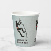 Gobelets En Papier Rock Climber Thème masculin célébration propre tex (Recto)