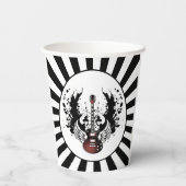 Gobelets En Papier Rock & Roll Guitare Rocker Metal Musician Party (Verso)