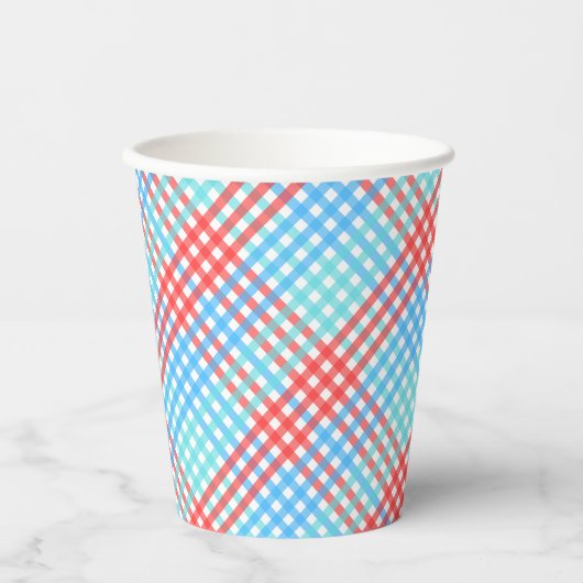 Gobelets En Papier Rocket Pop, Petit Plaid (Recto)
