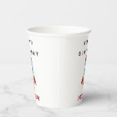 Gobelets En Papier Rocket Spacship Lancement Nom personnalisé Anniver (Droite)