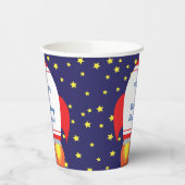 Gobelets En Papier Rocketship Outer Space mignon Enfant Anniversaire (Gauche)