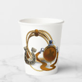 Gobelets En Papier Rodeo Cowboy Coupes de fête d'anniversaire (Verso)