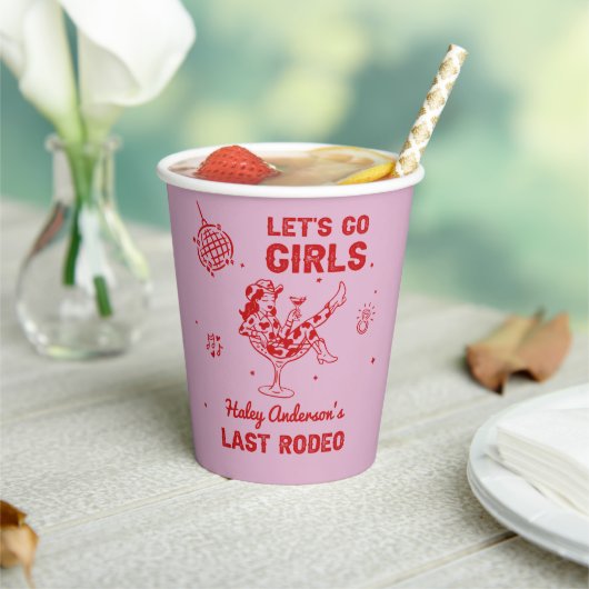 Gobelets En Papier Rodéo de Cowgirl Disco pour Enterrement de Vie de  (Insitu)