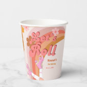 Gobelets En Papier Roll Retro Super Roller Skate Anniversaire Partie (Verso)