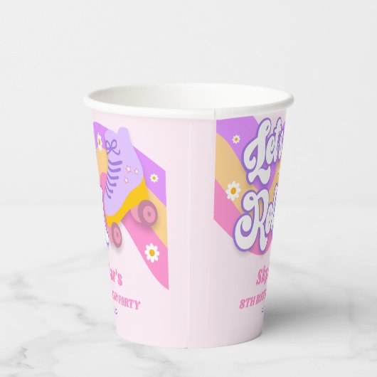 Gobelets En Papier Roll Roller Patinage Patinage Anniversaire (Droite)