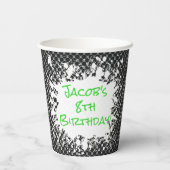 Gobelets En Papier Roller Blade Grunge Green Anniversaire (Verso)