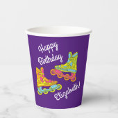 Gobelets En Papier Roller Blades Patins Anniversaire Fête (Recto)