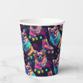 Gobelets En Papier Roller Skate Disco Chien (Verso)