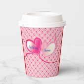 Gobelets En Papier Romance Valentine Love Heart (Verso)
