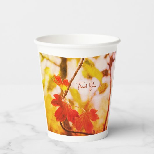 Gobelets En Papier Romantic Leaves Boho – Botanical Fantasy Thanks (Verso)