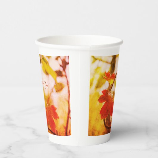 Gobelets En Papier Romantic Leaves Boho – Botanical Fantasy Thanks (Droite)