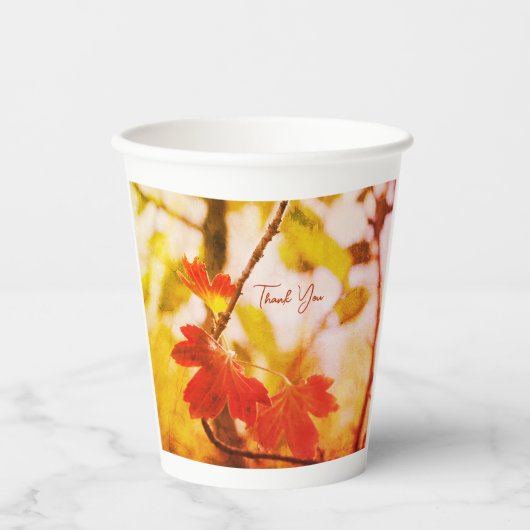 Gobelets En Papier Romantic Leaves Boho – Botanical Fantasy Thanks (Recto)