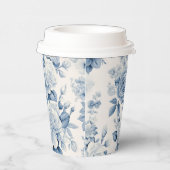 Gobelets En Papier Romantique Chic Antique Dusty Blue Roses (Droite)