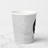 Gobelets En Papier Rond Cercle Custom Company Logo Gris Kraft (Droite)