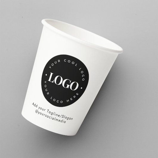Gobelets En Papier Rond Cercle Personnalisé Logo de l'entreprise Mini