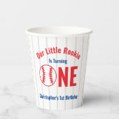 Gobelets En Papier Rookie Baseball 1er anniversaire (Recto)