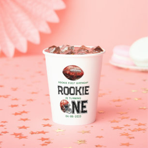 Gobelets En Papier Rookie de l'année 1er anniversaire de football gar