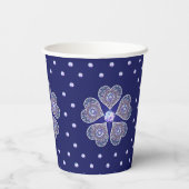 Gobelets En Papier Rosace bleue (Verso)