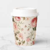 Gobelets En Papier Rose anglais rose élégant (Gauche)