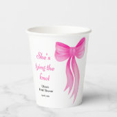 Gobelets En Papier Rose Elle se marie Shower de Mariée (Verso)