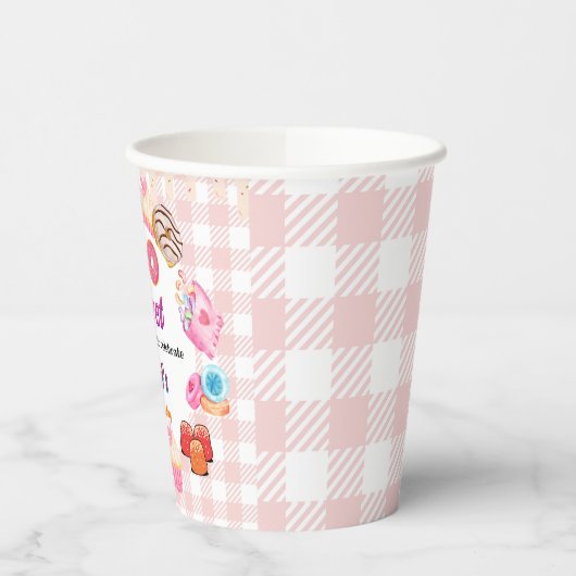 Gobelets En Papier rose été mignon enfants fille deux doux 2e anniver (Gauche)