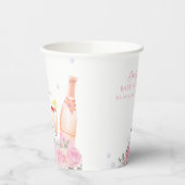 Gobelets En Papier Rose Fleur Poppin Champagne Bouteilles Baby shower (Gauche)