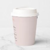 Gobelets En Papier Rose Floral Rustique Baby shower moderne (Gauche)