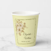 Gobelets En Papier Rose Frame – Celestial Yellow Wedding (Verso)