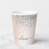 Gobelets En Papier Rose Gold (Recto)