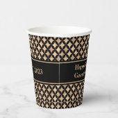 Gobelets En Papier Rose or diamant art déco géométrique partie (Droite)