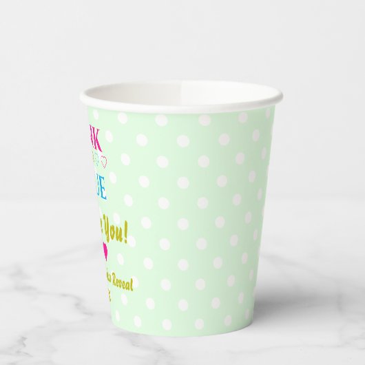 Gobelets En Papier Rose Ou Bleu, On T'Aime ! Révélation de genre (Gauche)