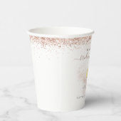 Gobelets En Papier Rose Parties scintillant d'or Champagne Nom Fête d (Droite)
