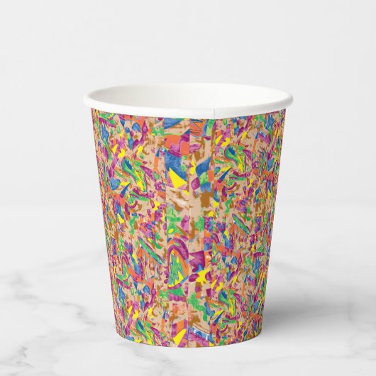 Gobelets en Papier Rose | Personnalisé. Élégant. P (Droite)