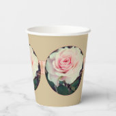 Gobelets En Papier Rose rose avec beige (Verso)