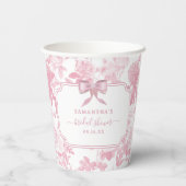 Gobelets En Papier Rose rose blanc  Chinoiserie Fête des mariées (Verso)